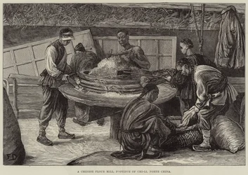 En kinesisk melmølle, Chi-Li-provinsen, Nordkina